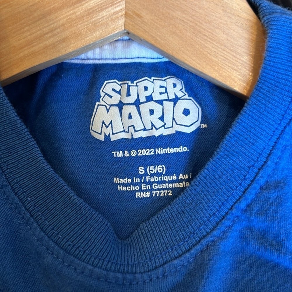 Nintendo Kids Blue Long Sleeve Shirt - Picture 5 of 5